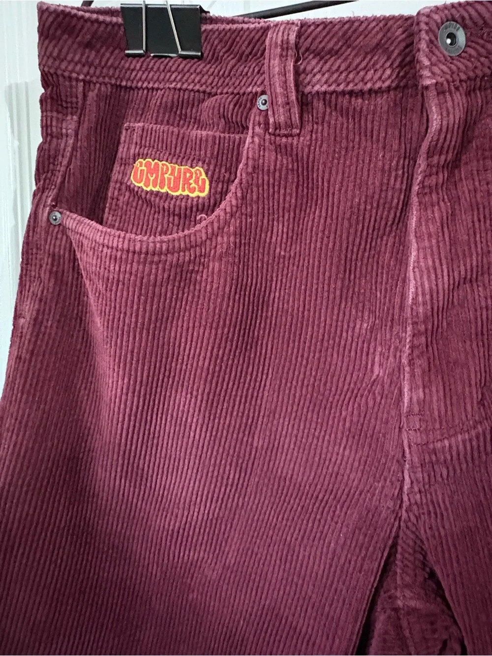 Empyre Men's Corduroy Pants in Burgundy